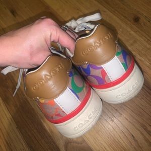 COACH pride sneakers. Worn